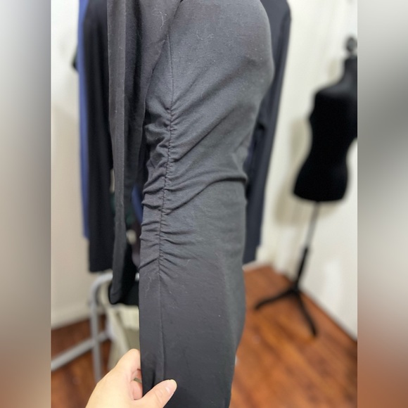 OGL Eco-Mousse® Thermal Boatneck Ruched Sides Brami Midi Dress - Picture 5 of 8